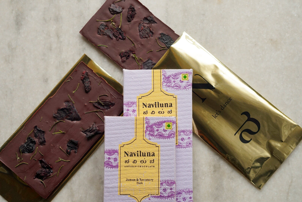 2 x NAVILUNA Jamun & Rosemary LTD ED Chocolate Bar